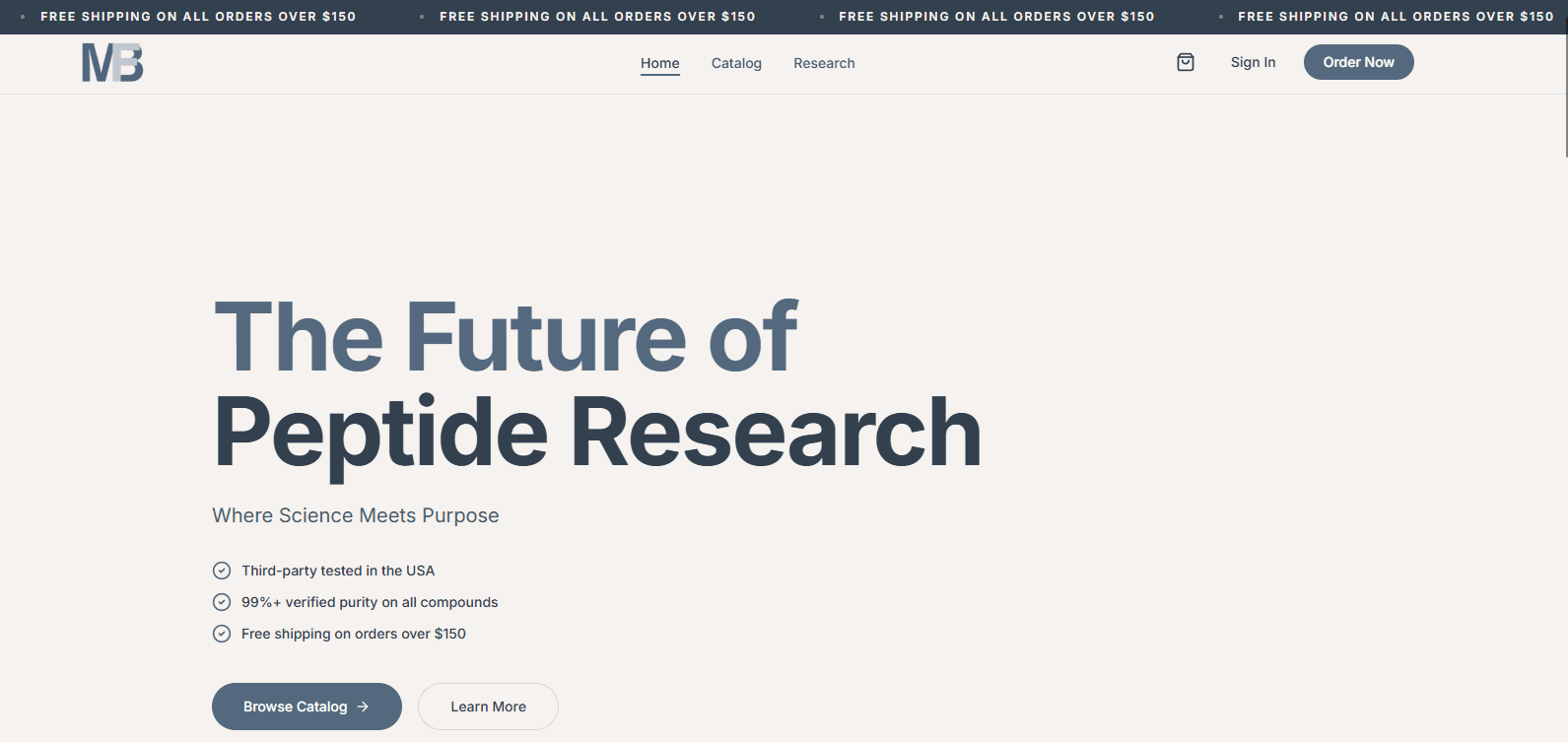 MBF Labs — student peptide brand