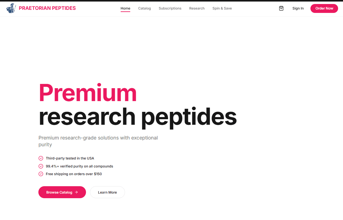 Praetorian Peptides — student peptide brand